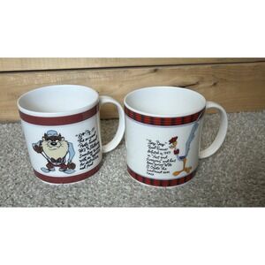 Warner Bros Studio Store Taz Coffee Cup Roadrunner Beep Beep Mug Vintage 1992